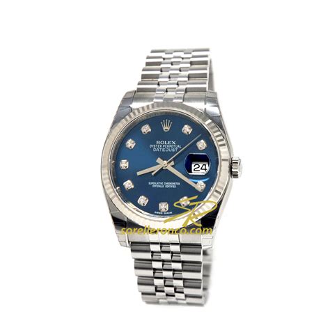 rolex datejust blu con diamanti|Rolex Datejust 36 NUOVO 2024 quadrante blu in diamanti.